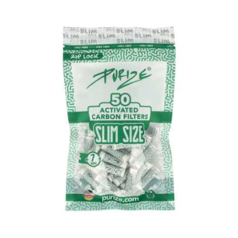 Filtry Węglowe PURIZE SLIM 7mm - White  50szt