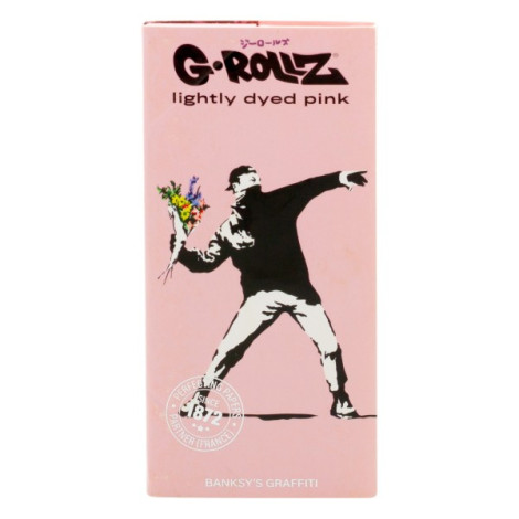 Bibułki G-ROLLZ + Filtry i Tacka - Flower Thrower - Pink KS 50szt.
