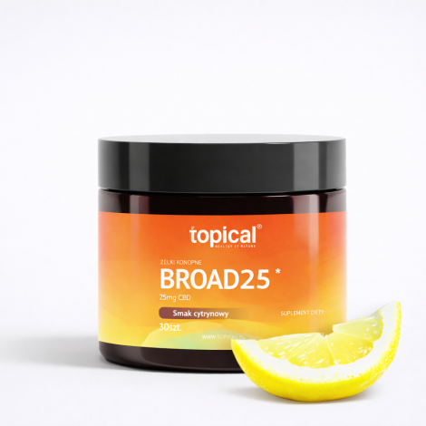 Żelki Konopne CBD Broad Spectrum - 25 mg - Cytryna