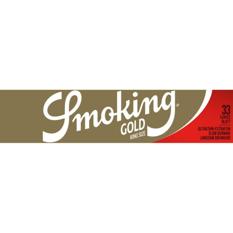 Bibułki Smoking Gold - King Size 33szt.