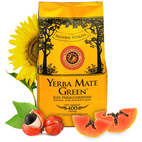 Yerba Mate Green PAPAJA GUARANA - 400 g.