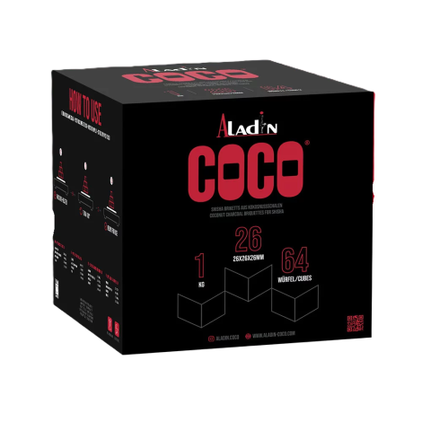 Węgiel Kokosowy do Shishy ALADIN COCO 26mm - 1kg