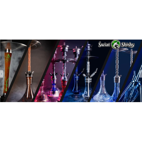 AMY Shisha - Middle Zoom Black & Clear (058) 60cm