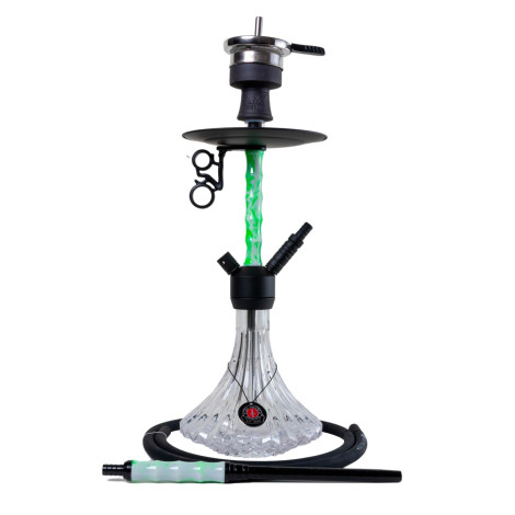 AMY Shisha 123.02 - Alu Dervish S Black & White 60cm