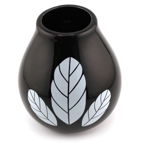 Matero do Yerba Mate Ceramiczne Luka Hoja Black - 350 ml