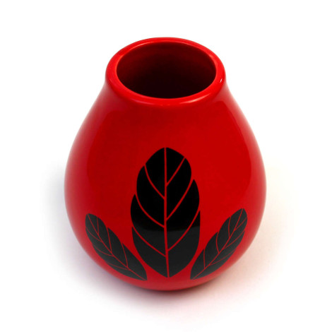 Matero do Yerba Mate Ceramiczne Luka Hoja Red - 350 ml