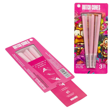 Skręcone Bibułki 3szt - Dutch Cones Crazy Cartoon Pink