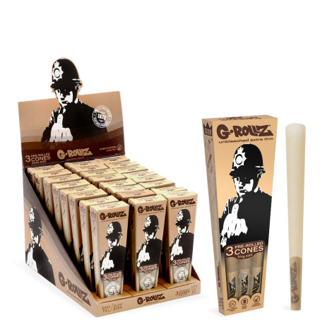 Skręcone Bibułki G-ROLLZ 3 szt. - Banksy's Graffiti 'Rude Copper' Unbleached
