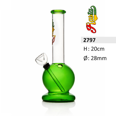 Bongo Szklane Rasta Green 20cm (2797)