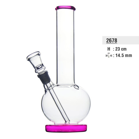 Bongo Szklane Pink Basic 23cm (2678)