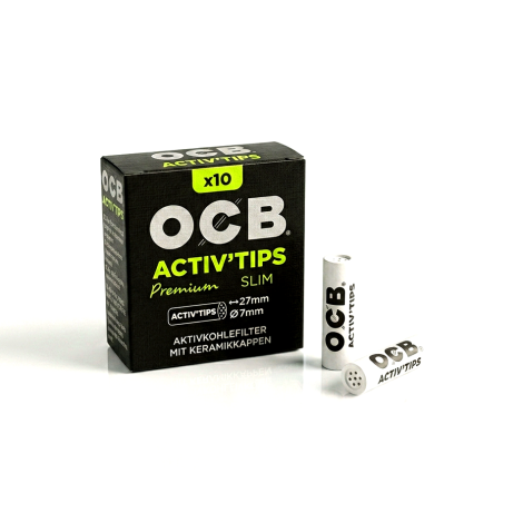 Filtry Węglowe OCB - Slim Activ 10szt