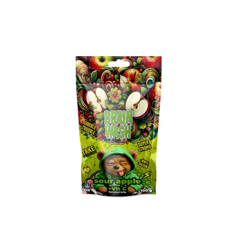 Żelki konopne BRAIN WASH - Sour Apple 100g