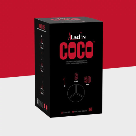 Węgiel Kokosowy do Shishy ALADIN COCO - 3 Block - Okrągły