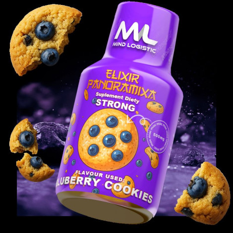 Shot Konopny Elixir Panoramixa -Strong- Blueberry Cookies