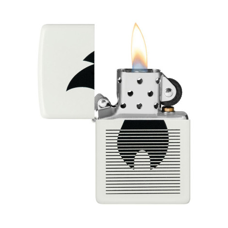 Zapalniczka ZIPPO Black Flame White Matte