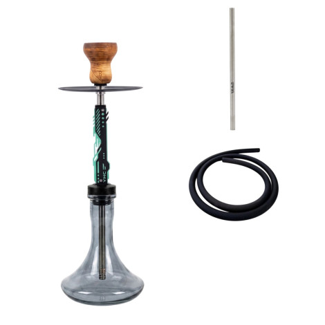 Shisha Y.K.A.P - Neo Mod Green - VG Craft Smoke Gray
