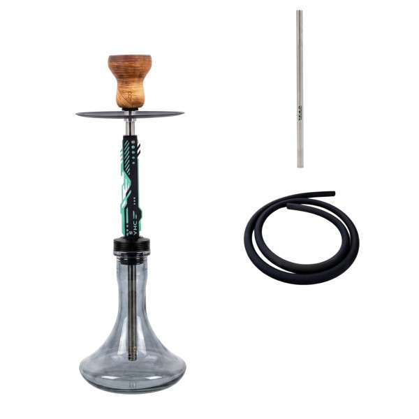 Shisha Y.K.A.P - Neo Mod Green - VG Craft Smoke Gray
