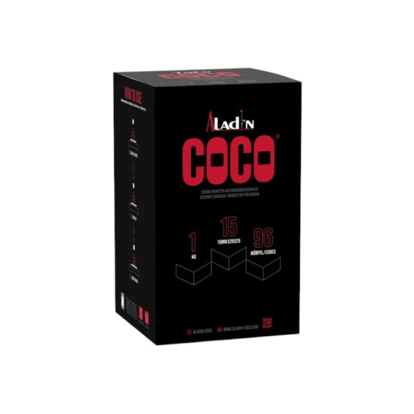 Węgiel Kokosowy do Shishy ALADIN COCO 15mm - 1kg