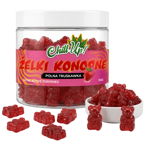 Żelki konopne Chill Up! - Sweet Bears - Polna Truskawka 100g