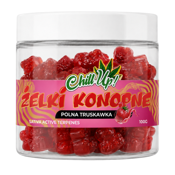 Żelki konopne Chill Up! - Sweet Bears - Polna Truskawka 100g