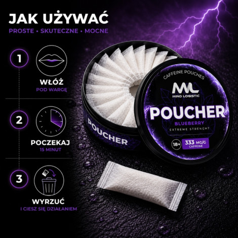 Woreczki Kofeinowe - POUCHER 333 mg Jagoda