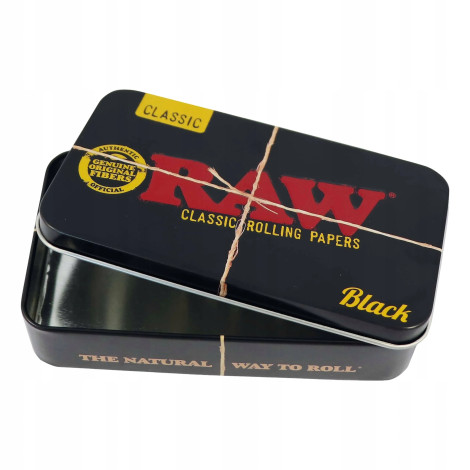 RAW Tin Case - Metalowe Pudełko Classic Black