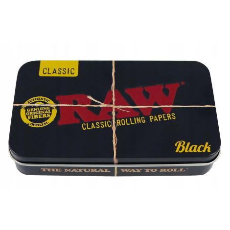 RAW Tin Case - Metalowe Pudełko Classic Black