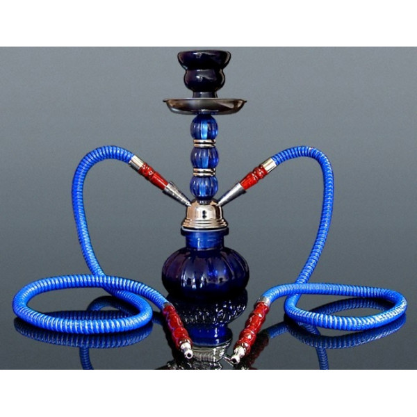 Shisha Shafir 2 Węże - 29cm Niebieska