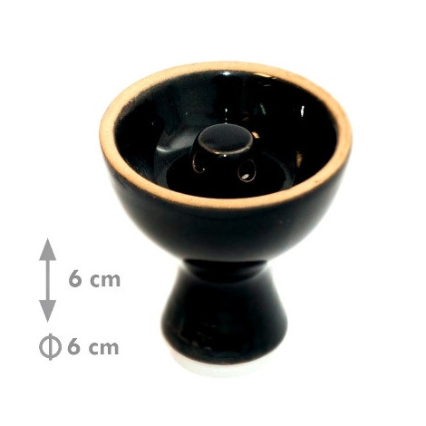 Cybuch Vortex Klasyczny - Czarny 6cm