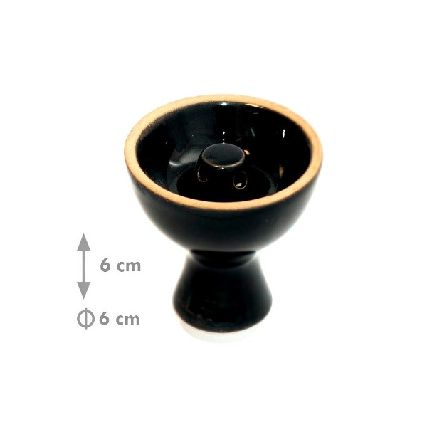 Cybuch Vortex Klasyczny - Czarny 6cm